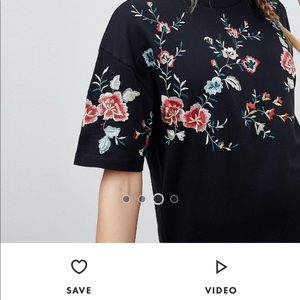 ASOS floral embroidery maternity shirt